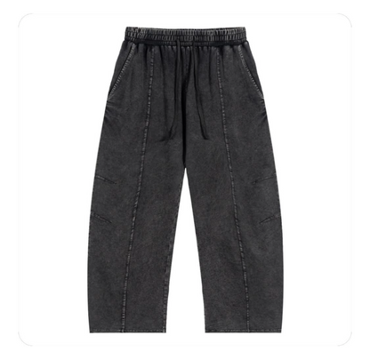 Grey Snow-Wash Sweats