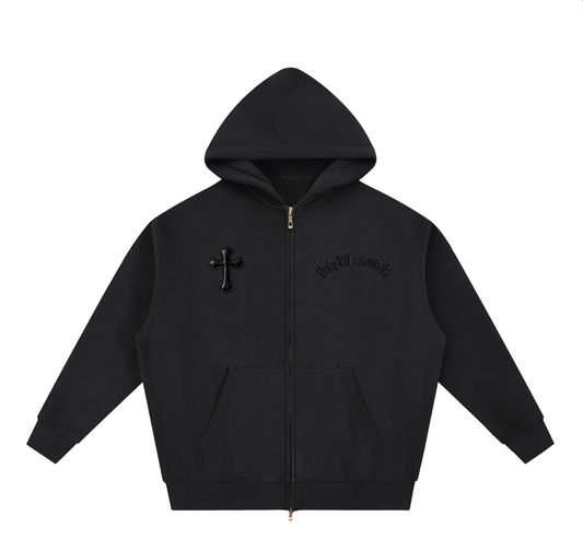 Essential Oversized Fleece Boxy Zip-Up