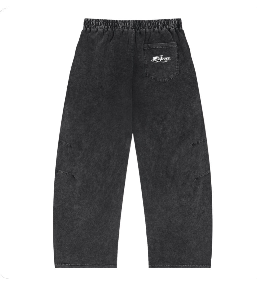 Grey Snow-Wash Sweats